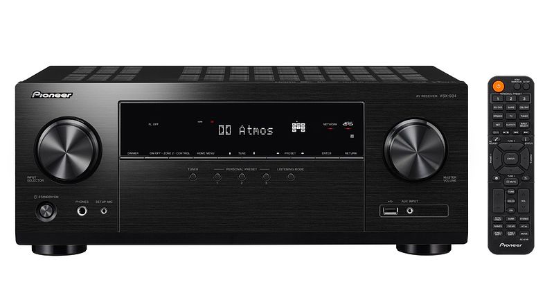 Foto van Pioneer vsx-934-b receiver zwart