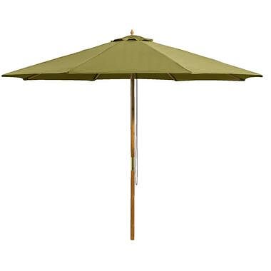 Foto van Le sud houtstok parasol tropical - groen - ø300 cm - leen bakker