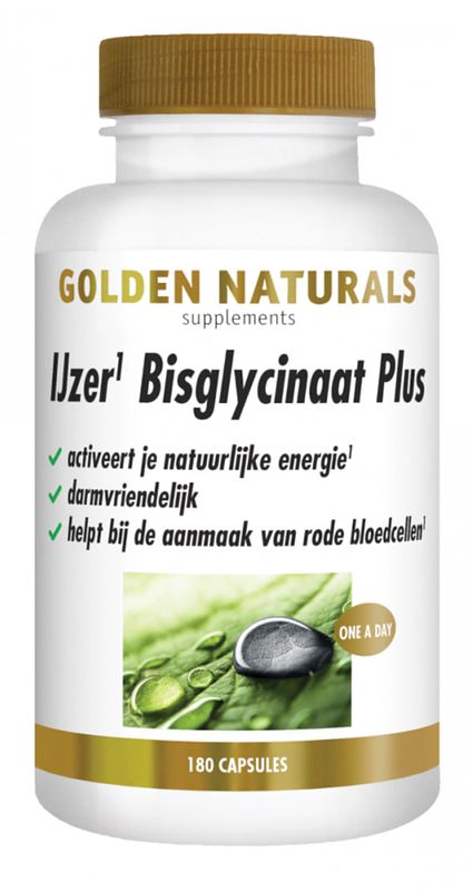 Foto van Golden naturals ijzer bisglycinaat plus capsules