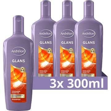 Foto van Andrelon shampoo glans 3 x 300ml bij jumbo