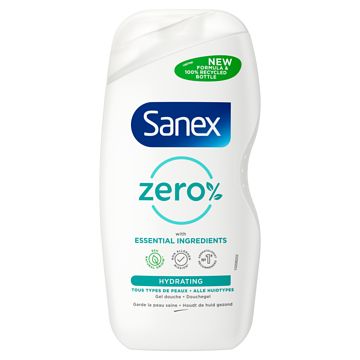 Foto van Hydraterende douchegel sanex zero% voor alle huidtypes {500ml} bij jumbo