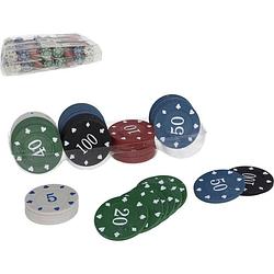 Foto van Poker chips - pokerset - 96 pc poker chips - poker set / poker / kaartspel / pokerspel / pokeren / casino / pokerchips