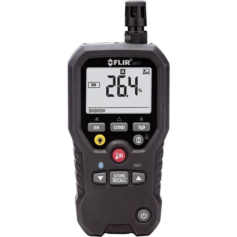 Foto van Flir mr77 materiaalvochtmeter meetbereik bouwvochtigheid 0 tot 100 %vol. meetbereik houtvochtigheid (bereik) 0 tot 100 %vol. temperatuurmeting