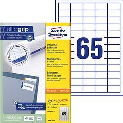 Foto van Avery-zweckform 3666-200 etiketten 38 x 21.2 mm papier wit 1 stuk(s) permanent universele etiketten 220 vel din a4