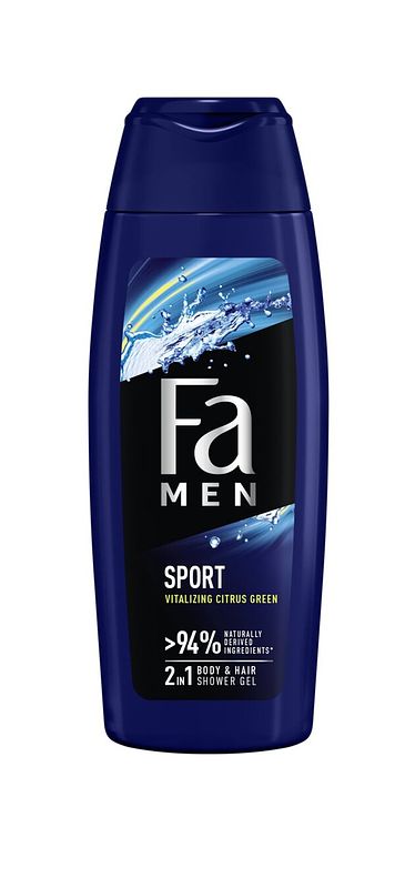 Foto van Fa men sport body & hair douchegel - met ginko extract