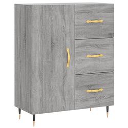 Foto van Vidaxl dressoir 69,5x34x90 cm bewerkt hout grijs sonoma eikenkleurig