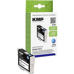 Foto van Kmp inkt vervangt epson t0712 compatibel cyaan e108 1607,4003