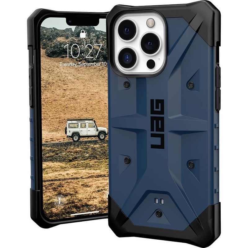 Foto van Urban armor gear pathfinder case backcover apple iphone 13 pro blauw