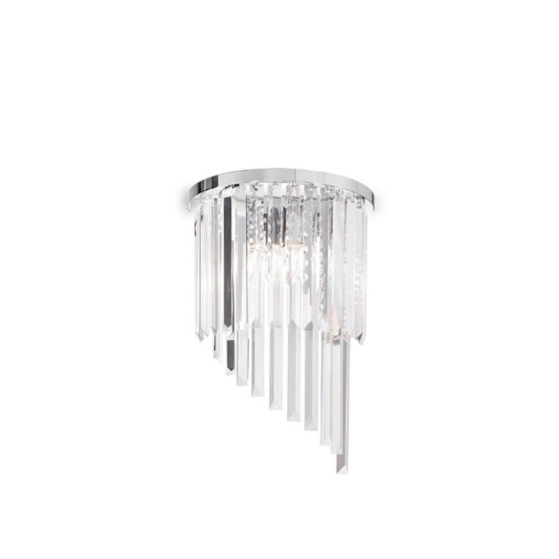 Foto van Ideal lux - carlton - wandlamp - metaal - e14 - chroom