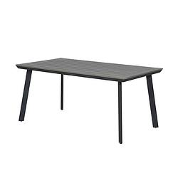 Foto van Garden impressions - vigo tafel - 160x90x73 - polywood - carbon black