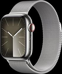 Foto van Apple watch series 9 4g 41mm zilver rvs milanese polsband