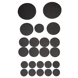 Foto van 5five meubel/vloerbeschermers - 2x - 50-delig - zwart - zelfklevend - eva schuim - meubelviltjes - meubelviltjes