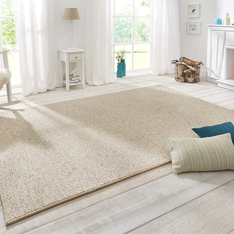 Foto van Vloerkleed wool - creme - dekbed-discounter.nl