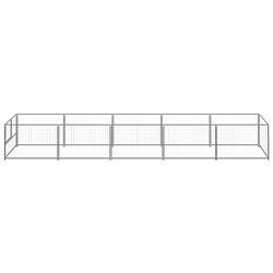 Foto van The living store hondenkennel - grote stalen buitenren - 100x100x70 cm - zilver