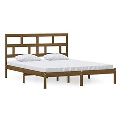 Foto van Vidaxl bedframe massief grenenhout honingbruin 160x200 cm