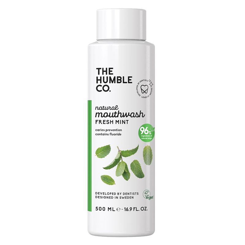 Foto van Humble brush natural mouthwash fresh mint