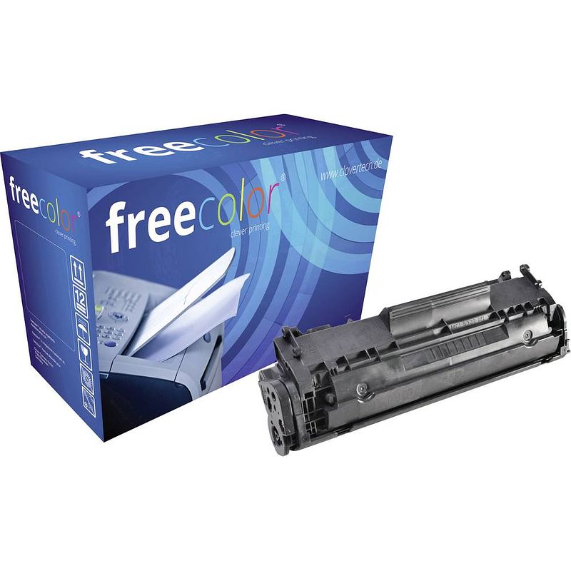 Foto van Freecolor toner vervangt hp 12a compatibel zwart 2000 bladzijden 12a-frc