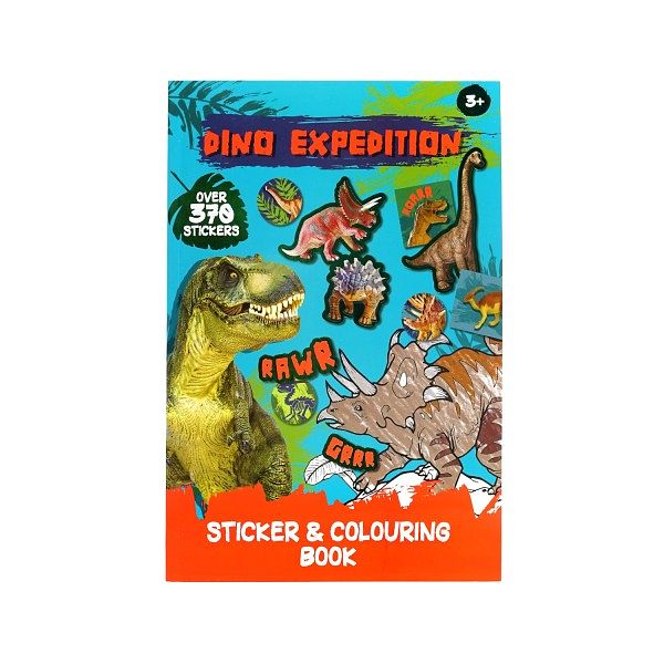 Foto van Dino expedition kleur en stickerboek