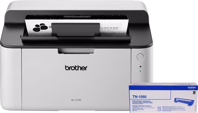 Foto van Brother hl-1110 + 1 extra zwarte toner