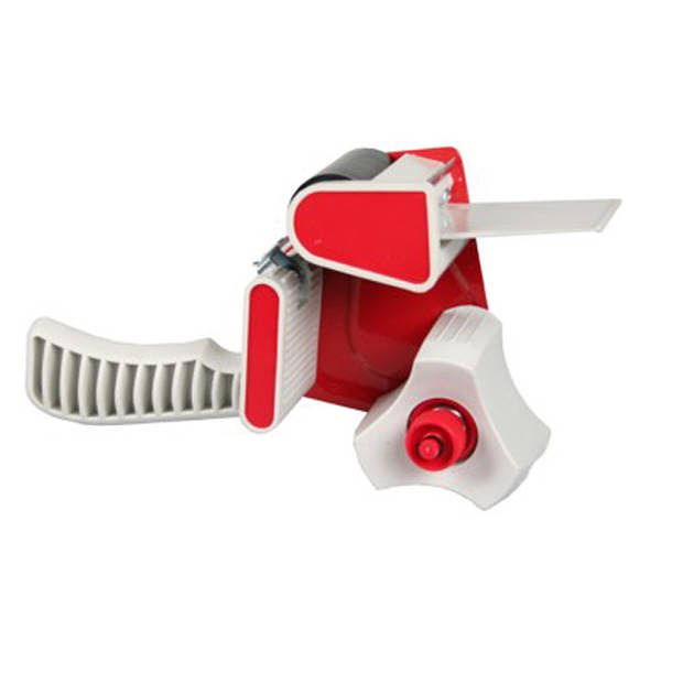 Foto van Benson tape dispenser/tape afroller/taperoller metaal voor tape rol 50 mm - tape (klussen)