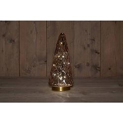 Foto van Anna'ss collection - b.o.t. tree glass 13x28,5 cm pink with golden base 10led