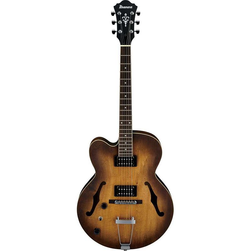 Foto van Ibanez af55l artcore tobacco flat linkshandige hollowbody