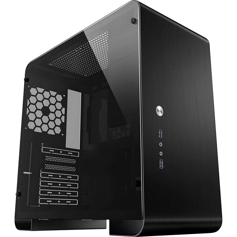 Foto van Jonsbo u4plus black midi-tower gaming-behuizing, behuizing zwart