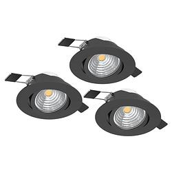 Foto van Eglo saliceto inbouwlamp - led - ø 12.0 cm - zwart