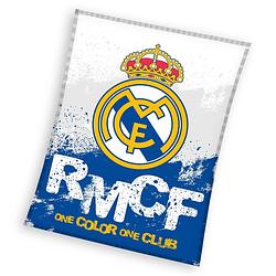 Foto van Real madrid fleecedeken 130 x 160 cm blauw/wit