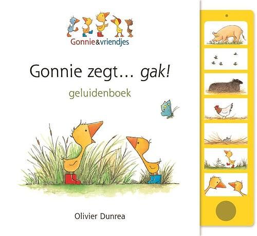 Foto van Gonnie zegt... gak! (geluidenboek) - olivier dunrea - hardcover (9789025767952)