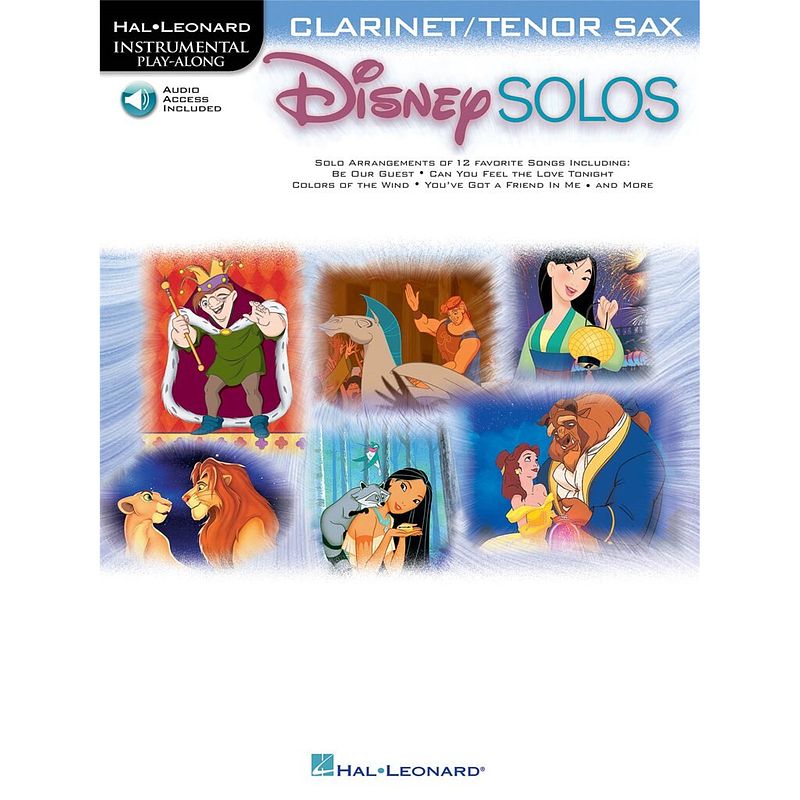 Foto van Hal leonard disney solos - clarinet/tenor saxophone instrumental play-along