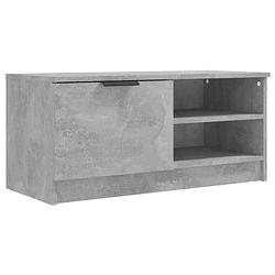 Foto van The living store tv-meubel - betongrijs - 80 x 35 x 36.5 cm - praktisch en stijlvol