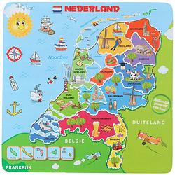 Foto van Marionette puzzel nederland - houten puzzel - landkaart nederland - 13 stukken - hout