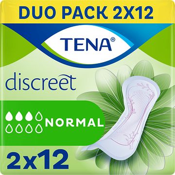 Foto van Tena lady discreet normal verbanden duo pack 2 x 12 stuks bij jumbo