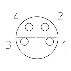 Foto van Lutronic 1051 sensor/actuator connector, geassembleerd m8 aantal polen: 4 koppeling, haaks 10.00 m 1 stuk(s)