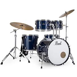 Foto van Pearl rs505bc/c743 roadshow royal blue metallic drumstel inclusief bekkens