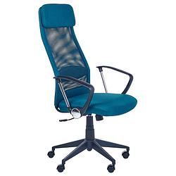 Foto van Beliani pioneer - bureaustoel-blauw-polyester