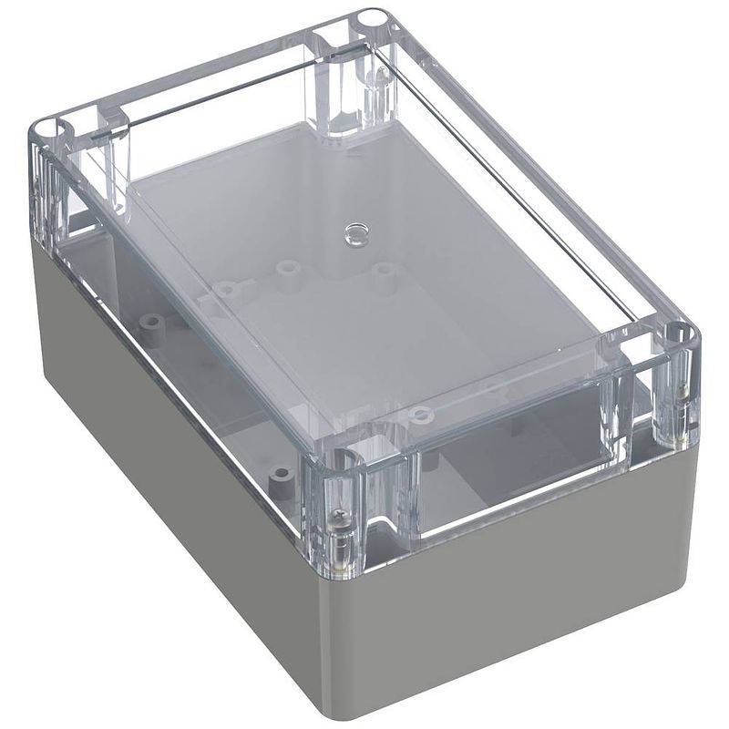 Foto van Tru components tc-10860832 universele behuizing 150 x 100 x 75 polycarbonaat lichtgrijs 1 stuk(s)