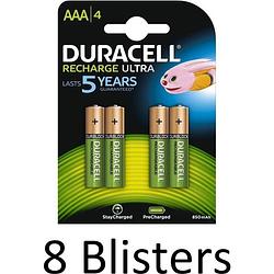 Foto van 32 stuks (8 blisters a 4 st) duracell aaa oplaadbare batterijen - 800 mah