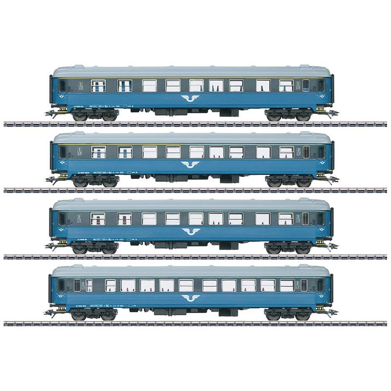 Foto van Märklin 43787 h0 set van 4 personenrijtuigen b1 van de sj