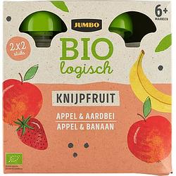 Foto van Jumbo biologisch knijpfruit 6+ maanden 4 x 90g