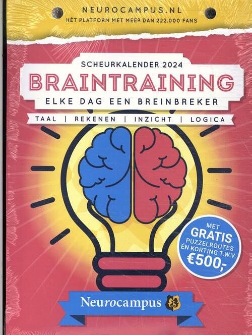 Foto van Neurocampus braintraining scheurkalender 2024 - robert bolhuis - paperback (9789076106557)