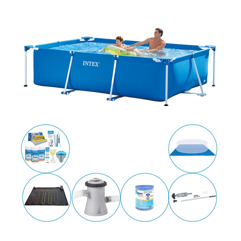 Foto van Intex frame pool rechthoekig 260x160x65 cm - 7-delig - zwembad deal