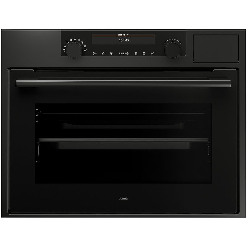 Foto van Atag cs4695d inbouw combi stoomoven grijs