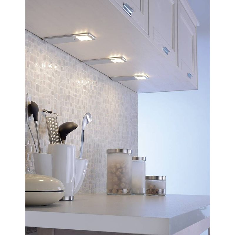 Foto van Paul neuhaus helena led-onderbouwlamp set van 3 stuks led led vast ingebouwd 6 w warmwit aluminium