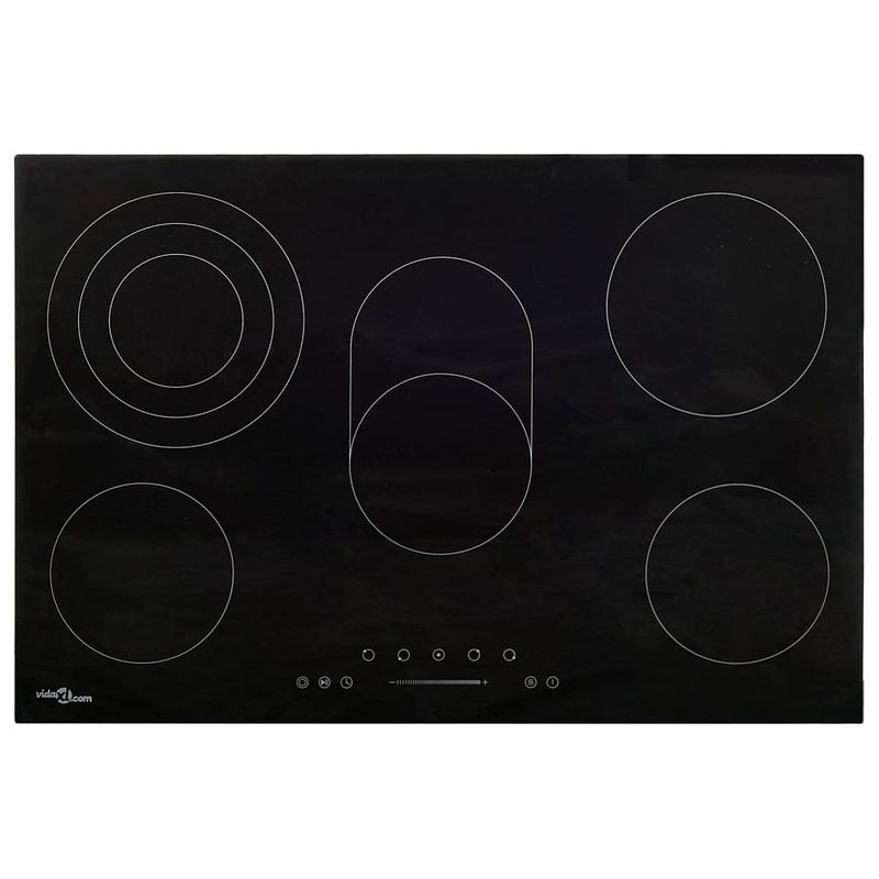 Foto van Vidaxl keramische kookplaat 5 kookzones aanraakbediening 8500 w 90 cm