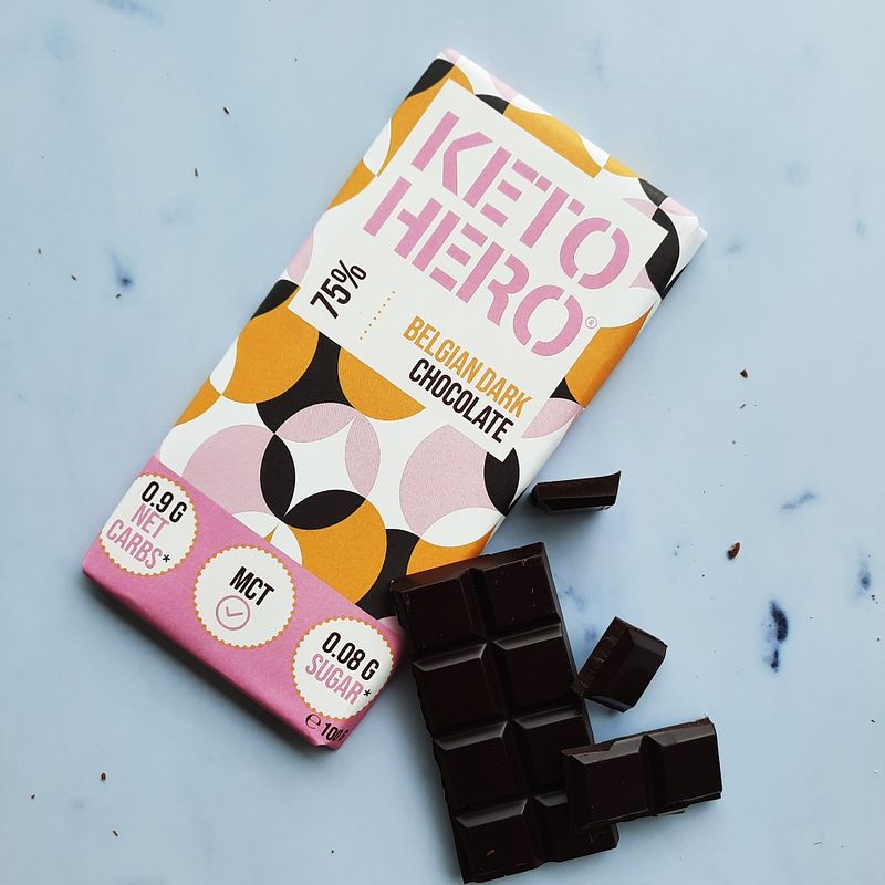 Foto van Keto hero 75% belgian dark chocolate