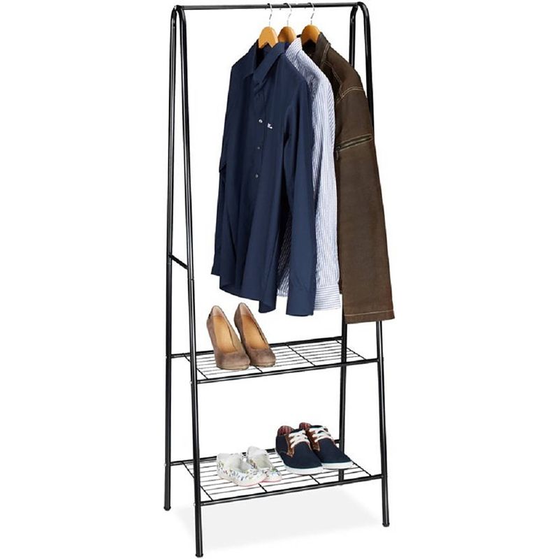 Foto van Maxxhome kledingrek - garderobe - kledingstandaard - schoenenrek - 62 x 160cm