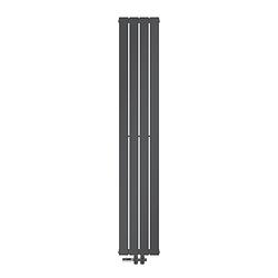 Foto van Paneelradiator dubbellaags 1800x300 mm antraciet met vloeraansluitset ml-design