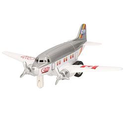 Foto van Dubbele propeller vliegtuig grijs 12 cm - speelgoed vliegtuigen